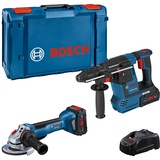 Bosch Professional Gws18v-10p Gbh18v-26 2x5.5pc Lb Winkelschleifer - Blue / Black - One Size