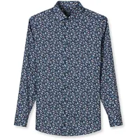 Olymp Luxor, modern fit New Kent", Herren, Gr. 43, Normaler Arm, marine, 100% Baumwolle, Hemden,