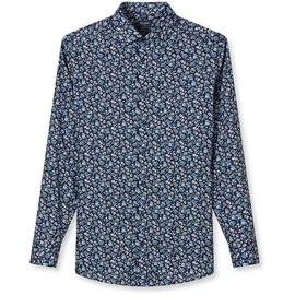 Olymp Luxor, modern fit New Kent", Herren, Gr. 43, Normaler Arm, marine, 100% Baumwolle, Hemden,