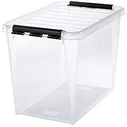 SmartStore Classic Polypropylen Aufbewahrungsbox 46 L mit Deckel 39 x 59 x 43 cm 3 Stück