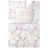 Estella Bettwäsche Audrey 4837 985 Mulricolor, Mako-Satin, 2 teilig, Gestreift, Aquarell bunt