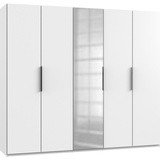 WIMEX Level 250 x 216 x 58 cm weiß mit Spiegeltüren
