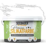 SEEBAUER diy Silikatfarbe Weiß 10L für Innen (No. 000 Weiß) Atmungsaktive Mineralfarbe für Allergiker - Abwaschbare Wandfarbe - Farbtöne hohe Deckkraft