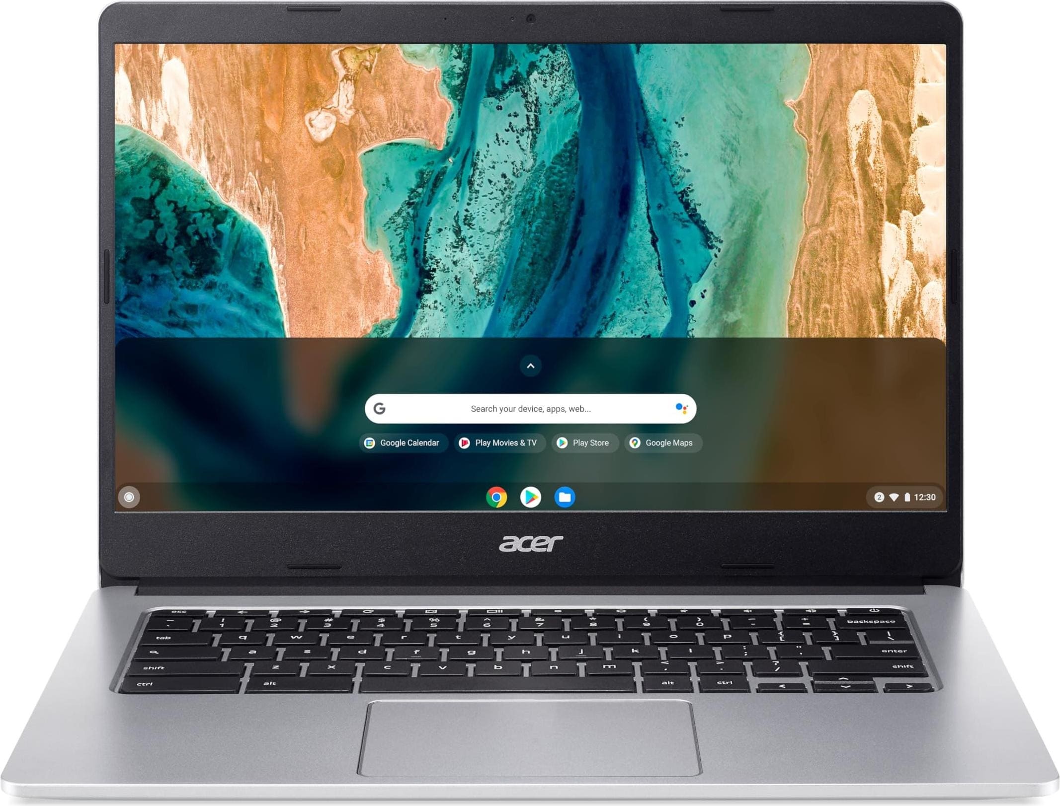 Acer Chromebook 14 (14", MediaTek MT8183, 4 GB, 128 GB, DE), Notebook, Silber