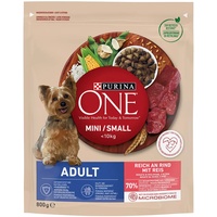 Purina ONE Mini/Small Adult reich an Rind mit Reis