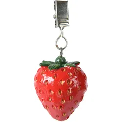 Decoris 4 Tischdeckenbeschwerer Erdbeere 16x5x4cm Keramik Tischdeckengewichte Gewichte zum Beschweren Tischdecken Beschwerer Tischtuchhalter Tischtuchgewichte