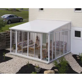 CANOPIA San Remo Alu weiß Polycarbonat 3 mm / Dach HKP 8 mm 16,7 m2