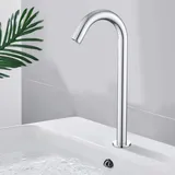 G1 / 2in Sensor Wasserhahn Gewinde Automatischer Induktionssensor Wasserhahn Infrarot Einzelkalthahn mit Steuerkasten(Battery powered-high style)