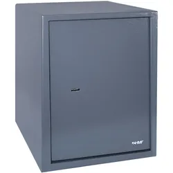 HMF 49208-11 Tresor mit Doppelbartschloss, Möbeltresor, 36 x 48 x 37 cm, Anthrazit