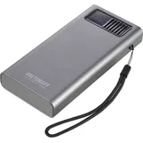 VOLTCRAFT PB PD65WLCD-20000 Powerbank 20000 mAh Fast Charge, USB PD 2.0 LiPo Grau (metallic)