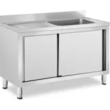 Royal Catering Spülenschrank 1 Becken - Royal Catering - Edelstahl - 500 x 400 x 260 mm