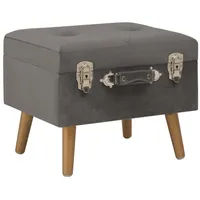 vidaXL Hocker mit Stauraum 3 Stk. Grau Samt