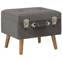 vidaXL Hocker mit Stauraum 3 Stk. Grau Samt
