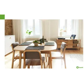 byoak Esstisch, Kernbuche, Holz, Kernbuche, 90x77x110 cm, Esszimmer, Tische, Esstische