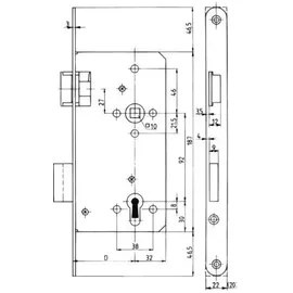 kfv karl fliether gmbh & co. kg Haust. Schloss Nr.154 1/2 Falz PZW 22 känt. DIN ls