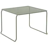 Gartencouchtisch Haru aus Metall, stapelbar, 54x54 cm, Dusty Green