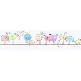 A.S. Création Funny Birds Bordüre 16 cm x 5 m Papier braun/bunt