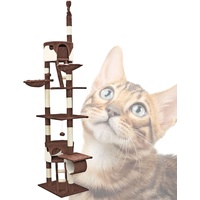 Kratzbaum Katzenkratzbaum Katzen deckenhoch beige/braun Sisal Kletterbaum XXL