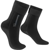 Summshall 3mm Neoprensocken für Damen und Herren, Warm Halten Neopren Socken Anti-Rutsch-Sohle Neoprensocken Langlebigkeit Wattsocken für Wassersport - XS