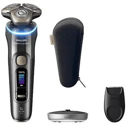 PHILIPS XP9402/11 Elektrorasierer i9000 Prestige Ultra Anthrazit (NanoTech Dual Precision-Klingen, Dreifach-Lift & Cut-System, Reinigungsstation: Nein)