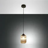 Fabas Luce Aston 1-flg. E27 40W 40 cm Riffeloptik/Gold