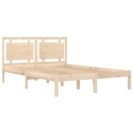 vidaXL Massivholzbett 180 x 200 cm Beige
