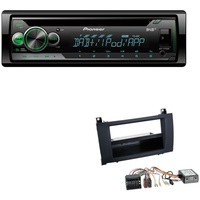 Pioneer DEH-S410DAB 1-DIN CD Digital Autoradio AUX-In USB DAB+ Spotify mit Einbauset für Mercedes-Benz SLK mit Canbus