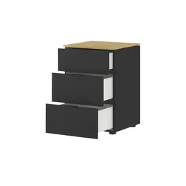 Sconto Nachtschrank Dreamer 45 x 43 x 65 cm Schwarz