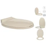 vidaXL Toilettensitz mit Absenkautomatik Aprikose Oval