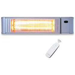 VASNER Teras X20 Infrarot Heizstrahler Terrassenstrahler 2000 Watt Silber, IP65 Schutz vor Regen / Strahlwasser