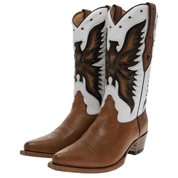 Sendra Boots 5514 ROSMY Braun Weiss Cowboystiefel Rahmengenähter Damen Westernstiefel braun 38 EU
