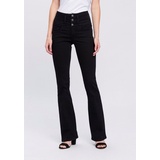 Arizona Bootcut-Jeans »mit extrabreitem Bund«, Gr. 22 K - L Gr, schwarz (black, overdyed) Damen Jeans Bootcut
