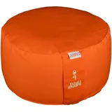 Yogimudra Ersatzbezug für Yogakissen – Rundkissen mit Kordelzug (Ø30 cm x 10 cm, 1 Stück) – 100% Baumwolle (Orange)