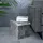 Intirilife Faltbarer Sitzhocker Samt 38 x 38 x 38 cm Grau
