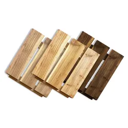 Holzfliesen Balkon - 30 x 30 x 3,5 cm (L x B x H) - Lärche - naturbelassen / imprägniert - Unbehandelt / Natur / Braun - rutschfeste Oberfläche