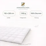 HANSKRUCHEN GmbH HANSKRUCHEN Daunendecke 155x220 cm extra Warm 100% Daunen waschbar Allergiker Decke atmungsaktiv Winterbettdecke weiß - Weiß