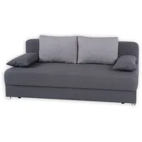 Schlafsofa - grau - mit Staukasten