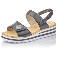 Rieker Damen V02C8 Sandale, Navy 14, 43 EU Schmal