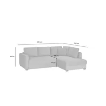 bobb Ecksofa mit Boxspringpolsterung Lisa de Luxe ¦ schwarz ¦ Maße (cm): B: 235 H: 90 T: 184.0