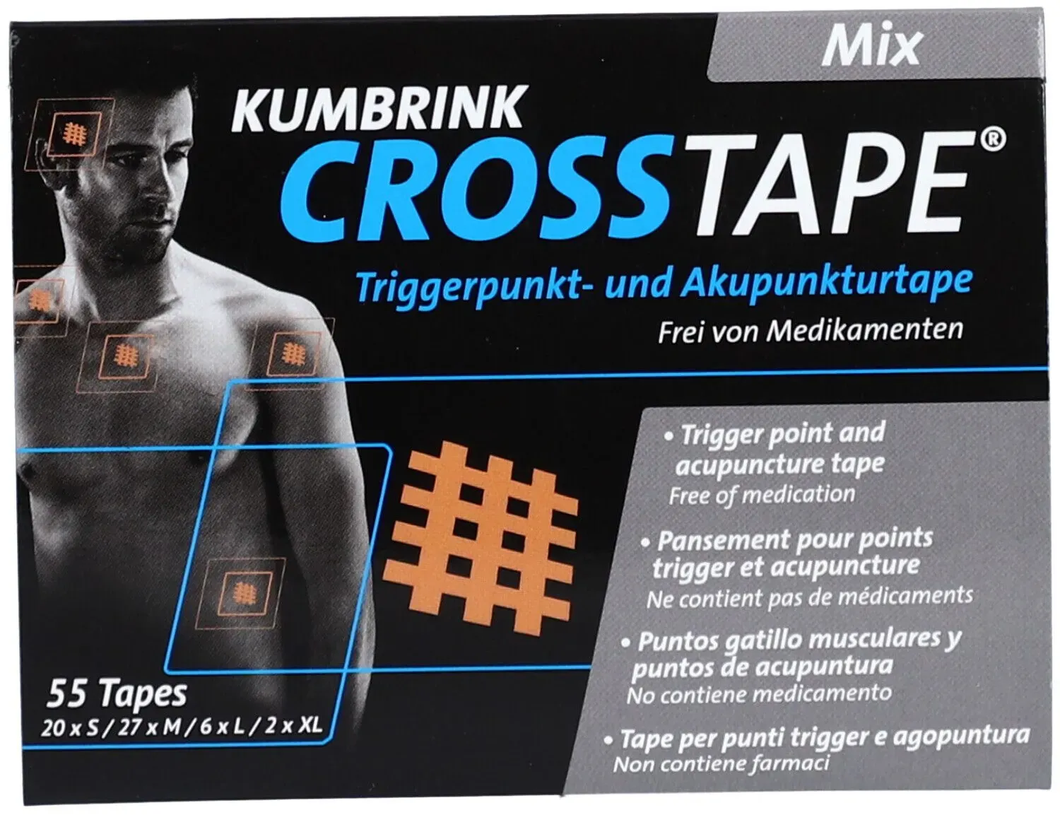 Crosstape Mix Schmerz- und Akupunkturtape 5