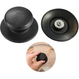 ANDSHUAI Topfdeckelgriff,Topfdeckelknopf,Topfgriffe,Deckelknopf,Universal Topfdeckelknöpfe,Topfdeckel Griff,Ersatzknöpfe Griffe,Kochgeschirr Bakelit-Ersatzdeckelknöpfe,Hitzebeständiger,2 Stück