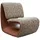 KAWOLA Loungesessel HAZEL Kunstleder/Strukturstoff 70 x 80 x 80 cm Beige/Braun