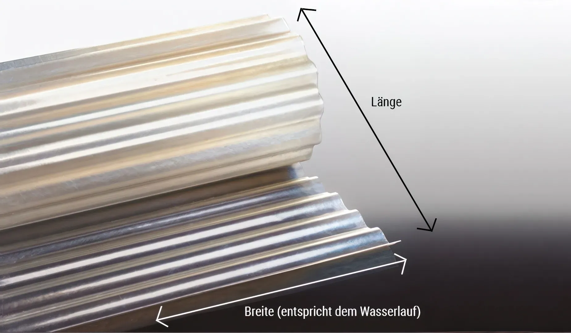 GFK Lichtbahn, Natur transparent - 3000 x 5000 mm Lichtrolle Profil S 76/18 aus glasfaserverstärktem Polyesterharz – ideale Wellplatte für Dachbahnen