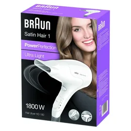 Braun Satin Hair 1 HD 180 Power Perfection weiß