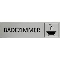 CombiCraft Aluminium Türschild Badezimmer 165x45mm mit 3M-Tape