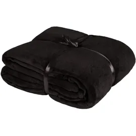 Tectake Kuscheldecke schwarz