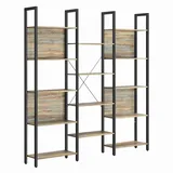VASAGLE Bücherregal eiche, schwarz 158,0 x 24,0 x 166,0 cm