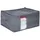 Relaxdays 3x Aufbewahrungstasche aus Stoff Transparent,Grau