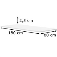 FlexiSpot Tischplatte PR1808-White, rechteckig, 180 x 80cm, weiß