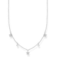 Thomas Sabo Damen Halskette Sterne silber, 925 Sterlingsilber, 40-45 cm